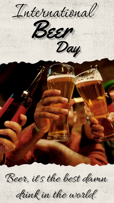 International Beer Day เรื่องราวบน Instagram template