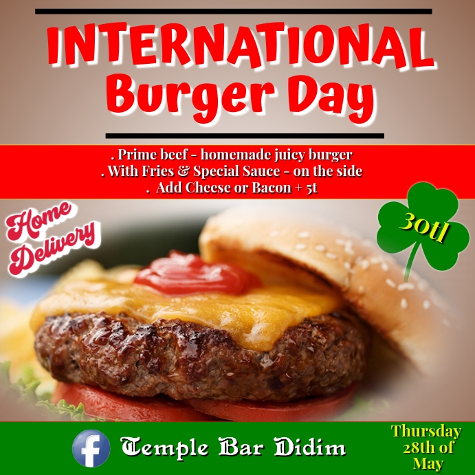 International Burger Day Template PosterMyWall