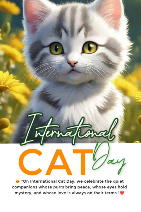 INTERNATIONAL CAT DAY Iphosta template