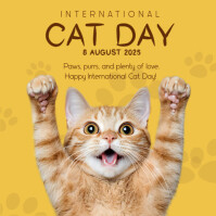 international cat day Сообщение Instagram template
