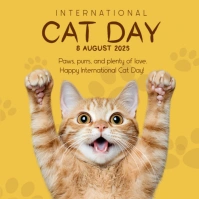 international cat day Instagram Post template