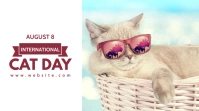 International cat day Twitter Post template