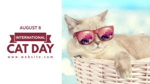 International cat day Twitter Post template