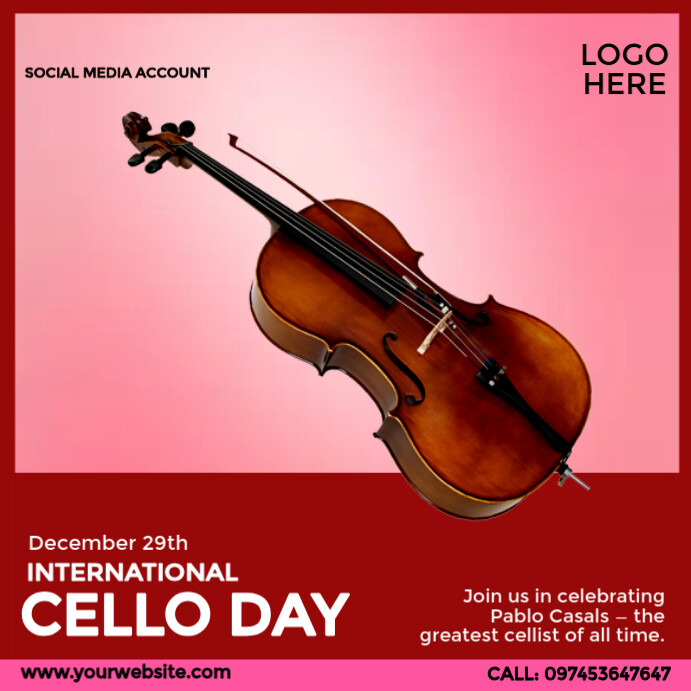 International Cello Day Template | PosterMyWall