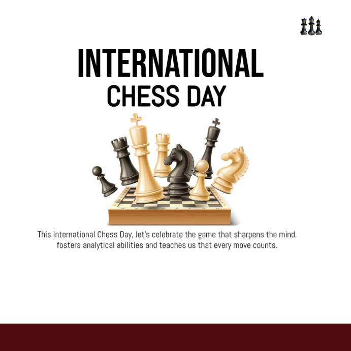 international chess day Instagram Plasing template