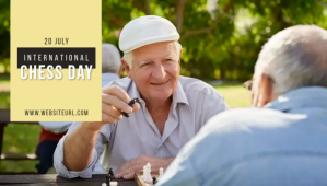 International Chess Day Intestazione blog template
