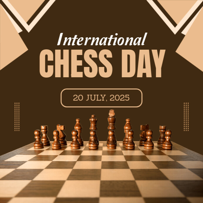 International chess day Publicação no Instagram template