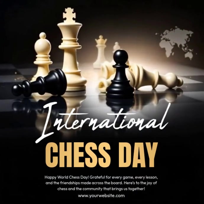 International Chess Day Квадрат (1 : 1) template
