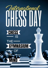 International chess day A4 template