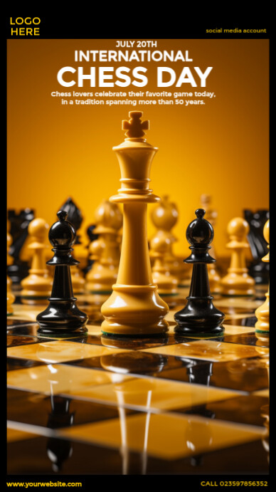 international chess day ad Template | PosterMyWall