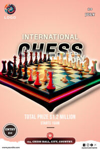 International Chess Day Plakat template