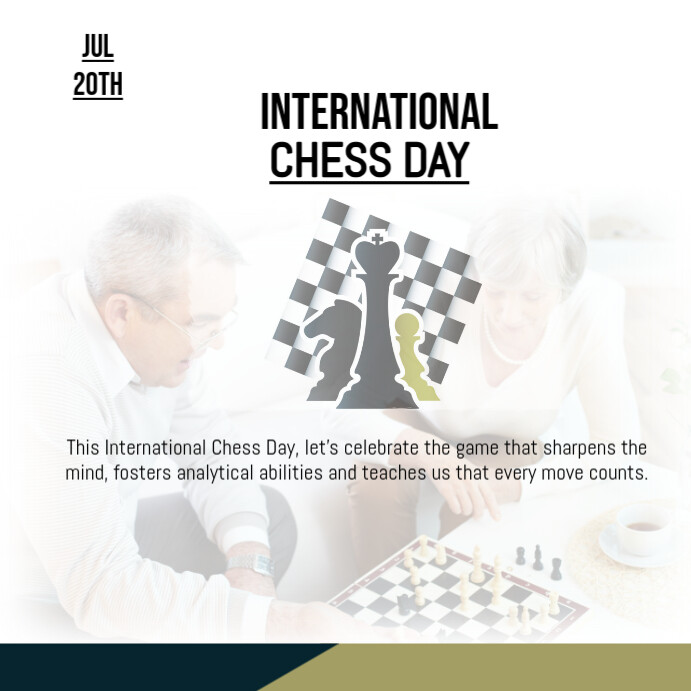 international chess day Instagram Plasing template