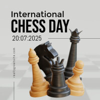 International Chess Day Event Celebration Instagram Post template