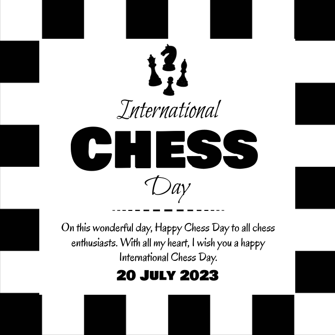 International chess day instagram post. Template | PosterMyWall