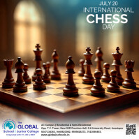 International chess day july 20 free editable template Publicación de Instagram