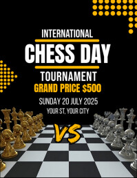International Chess Day Tournament Template  Flyer (us Letter)