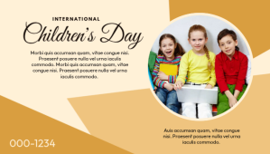 Yellow International Children's Day Igama LeBhulogi Template