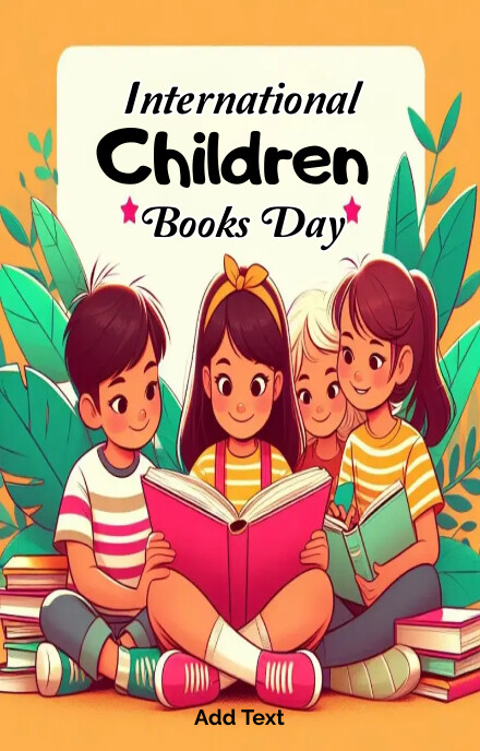 International Children Book's Day Poster Okładka Wattpad template