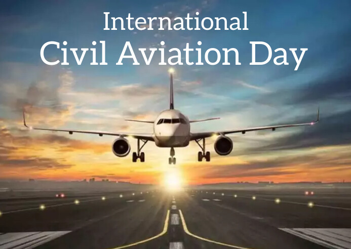 International civil aviation day Postkarte template