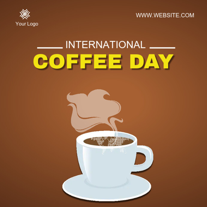 International Coffee Day Instagram post Instagram-opslag template