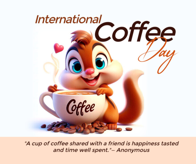 International coffees day Rettangolo grande template