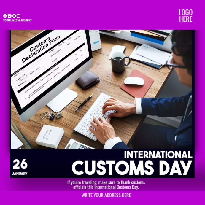 Customs Poster Task Copy of international customs day | PosterMyWall