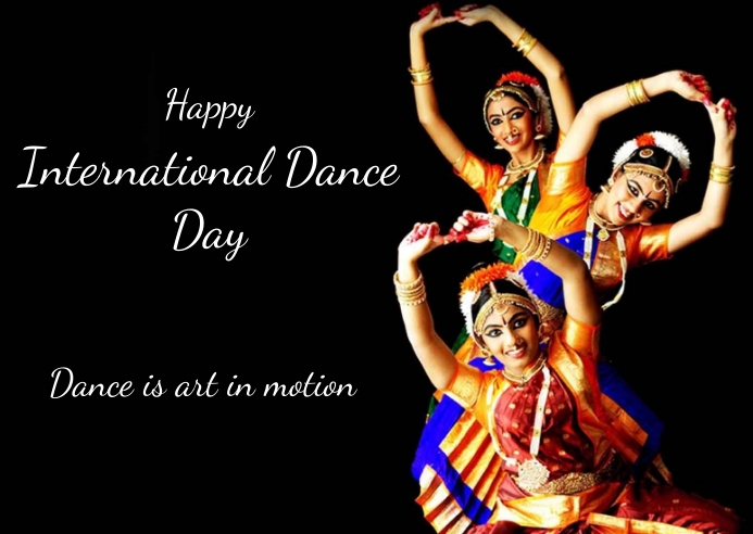 international dance day Открытка template