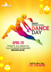 International Dance Day flyer Template A4