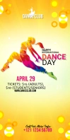 International Dance Day rollup banner Roll-up-Banner 3 x 6 Zoll template