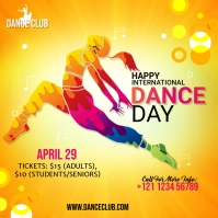 Yellow International Dance Day Instagram Post template