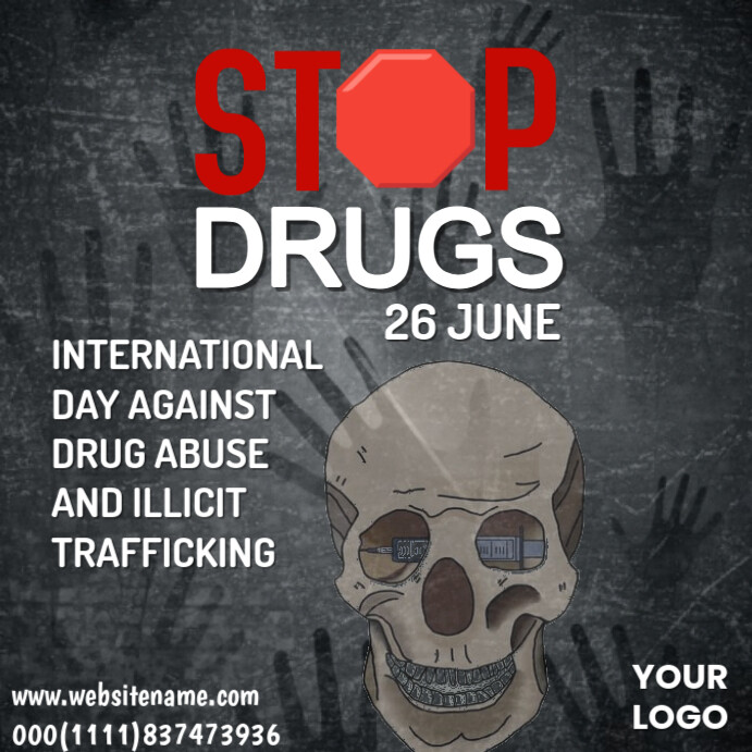 International Day Against Drug Abuse And Illicit Trafficking  Instagram Post template