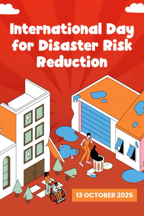 Poster About Disaster Risk Disaster Risk Reduction Day Template | PosterMyWall