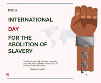 INTERNATIONAL DAY FOR THE ABOLITION OF SLAVER Medium Rectangle template