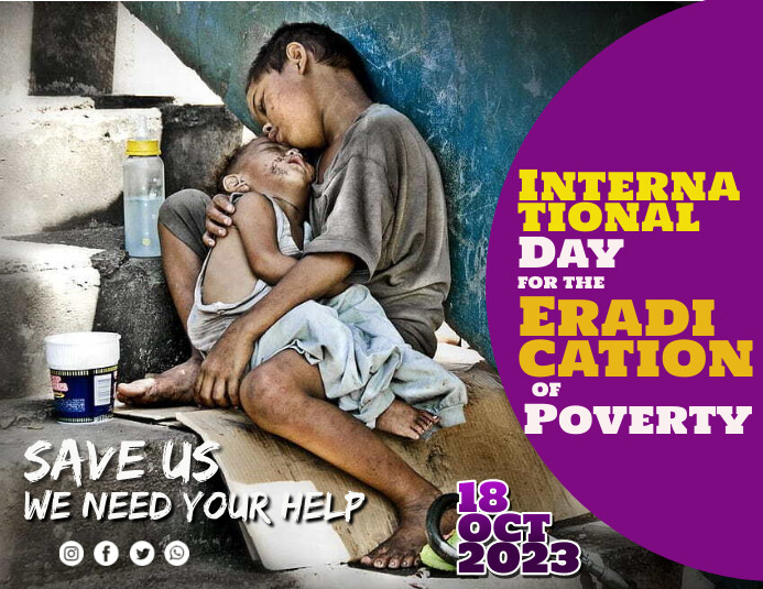 International Day for the Eradication of Pove Flyer (US Letter) template