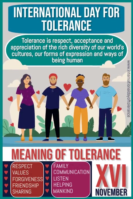 International Day For Tolerance Flyer Template | PosterMyWall