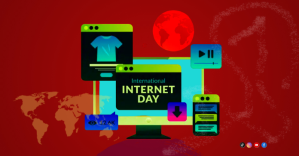 Красный International Day for Universal Access to Inf Facebook Shared Image Template
