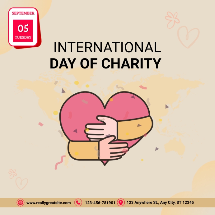 International Day of Charity Template - International Day Of Charity Design Template 99300722fdaa41f2b437905ecd22f64a Screen 