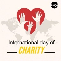 International day of charity social media pos Logo template