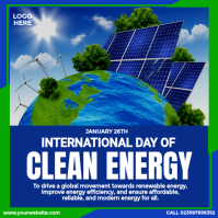 International Day of Clean Energy Instagram-opslag template