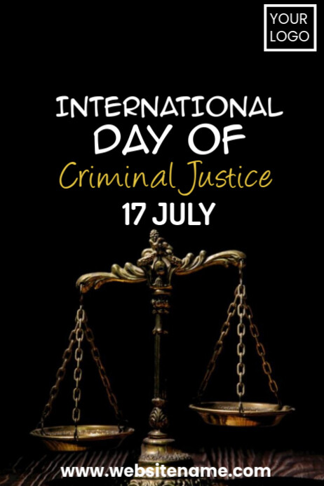 International Day Of Criminal Justice  Poster Плакат template
