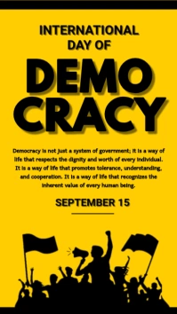 International Day Of Democracy Instagram Stor template