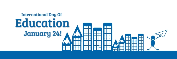 International Day of Education Banner 2' × 6' template