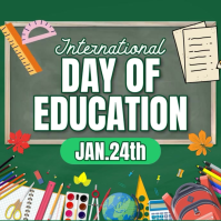 International Day of Education Event Iphosti le-Instagram template