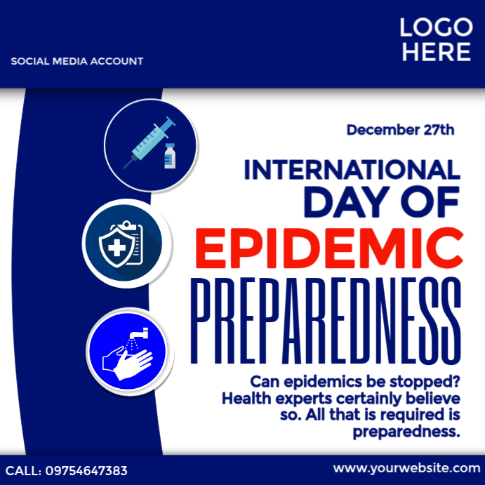 international day of epidemic preparedness Template | PosterMyWall