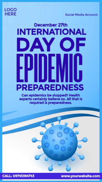 International Day of Epidemic Preparedness Template | PosterMyWall