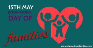 蓝绿色 International Day of Families Facebook-annonce Template
