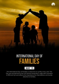 International Day of Families Flyer A2 template