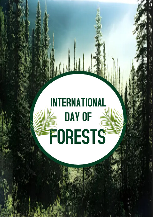 International day of forest flyer A4 template