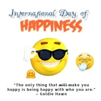 International Day of Happiness Instagram Post template