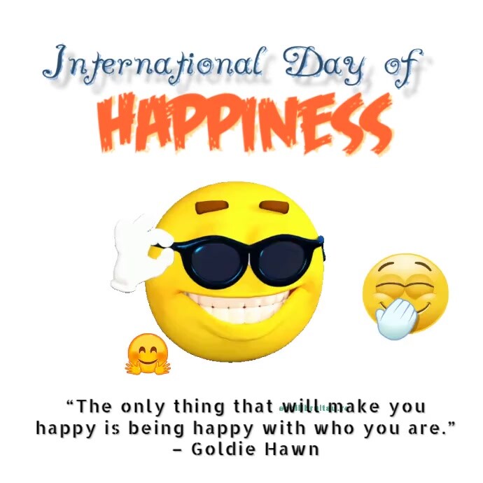 International Day of Happiness Instagram Plasing template